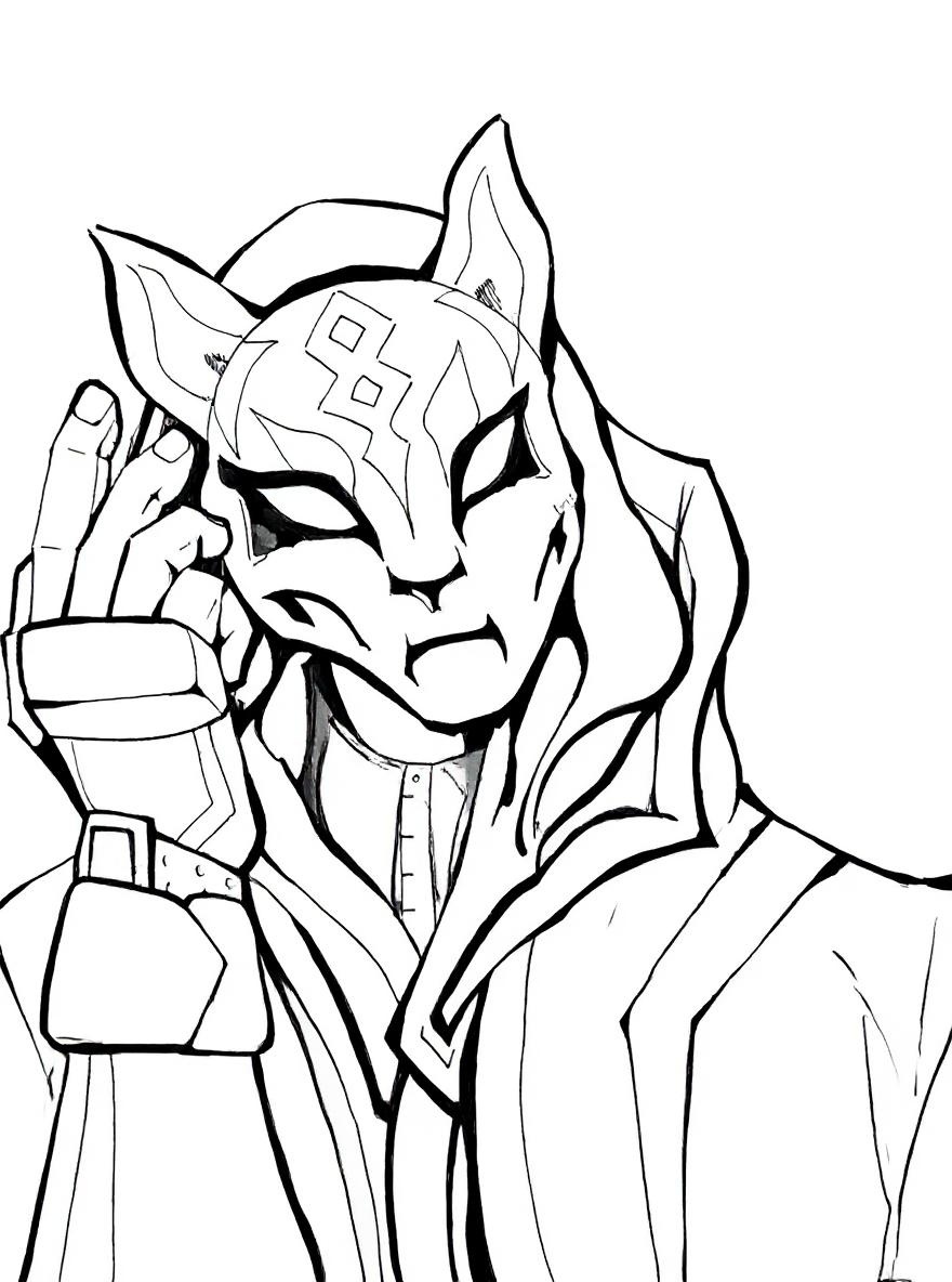 Fortnite Drift character coloring page