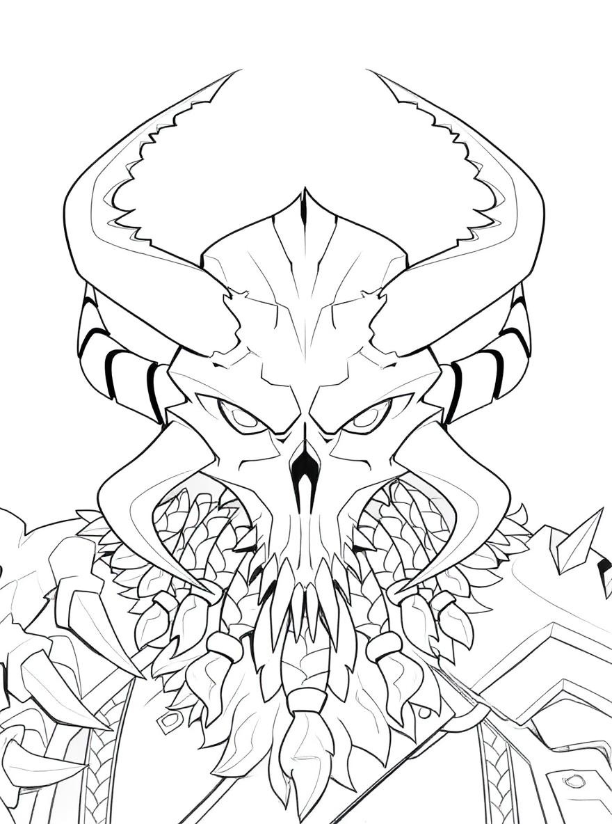 Fortnite Ragnarok character coloring page