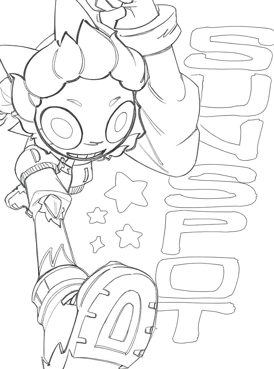 Fortnite smiling creature coloring page
