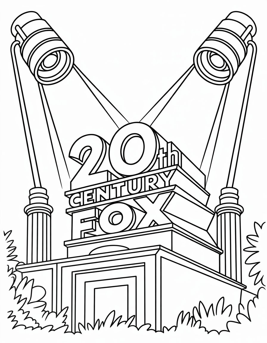 20th century fox coloring page