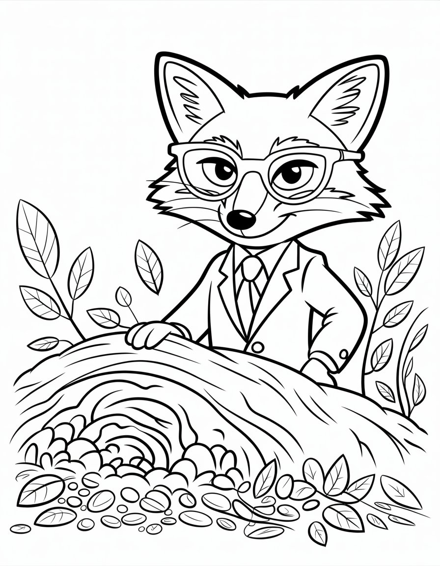 fantastic mr fox coloring page