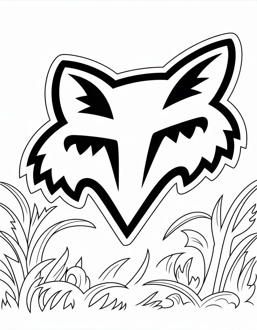 fox racing coloring page