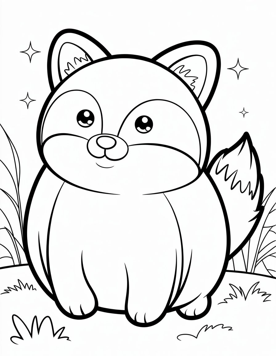 fox squishmallow coloring page