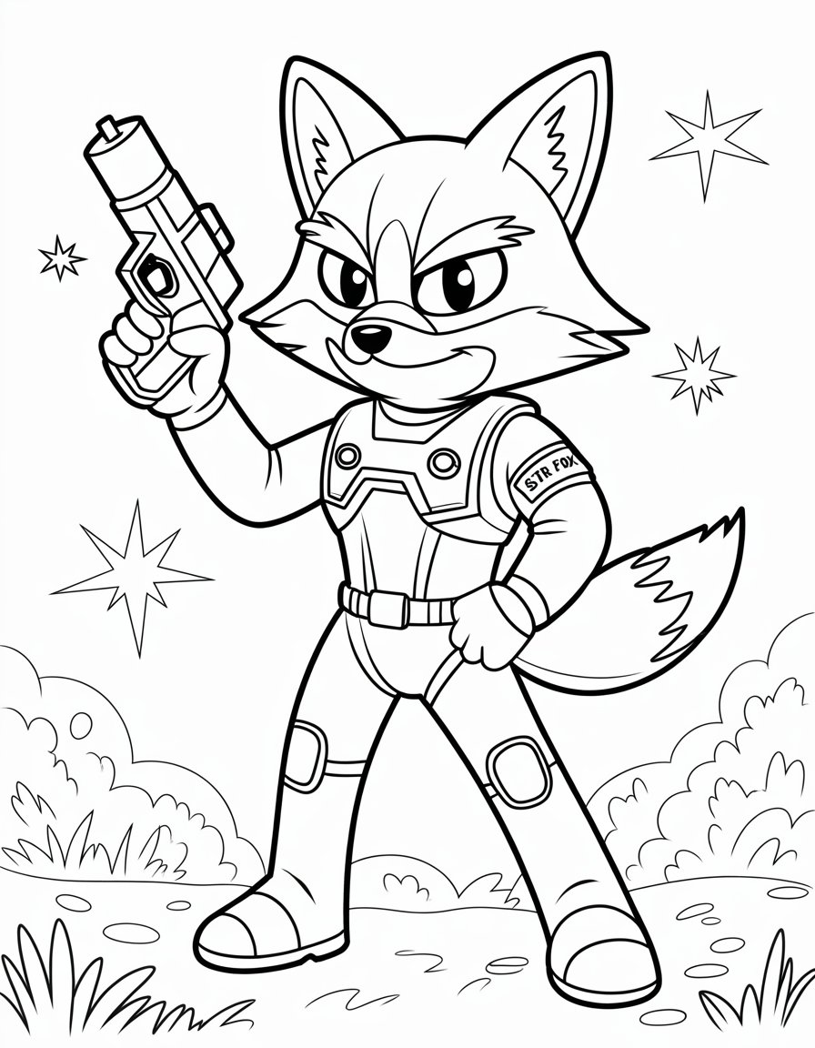 star fox coloring page