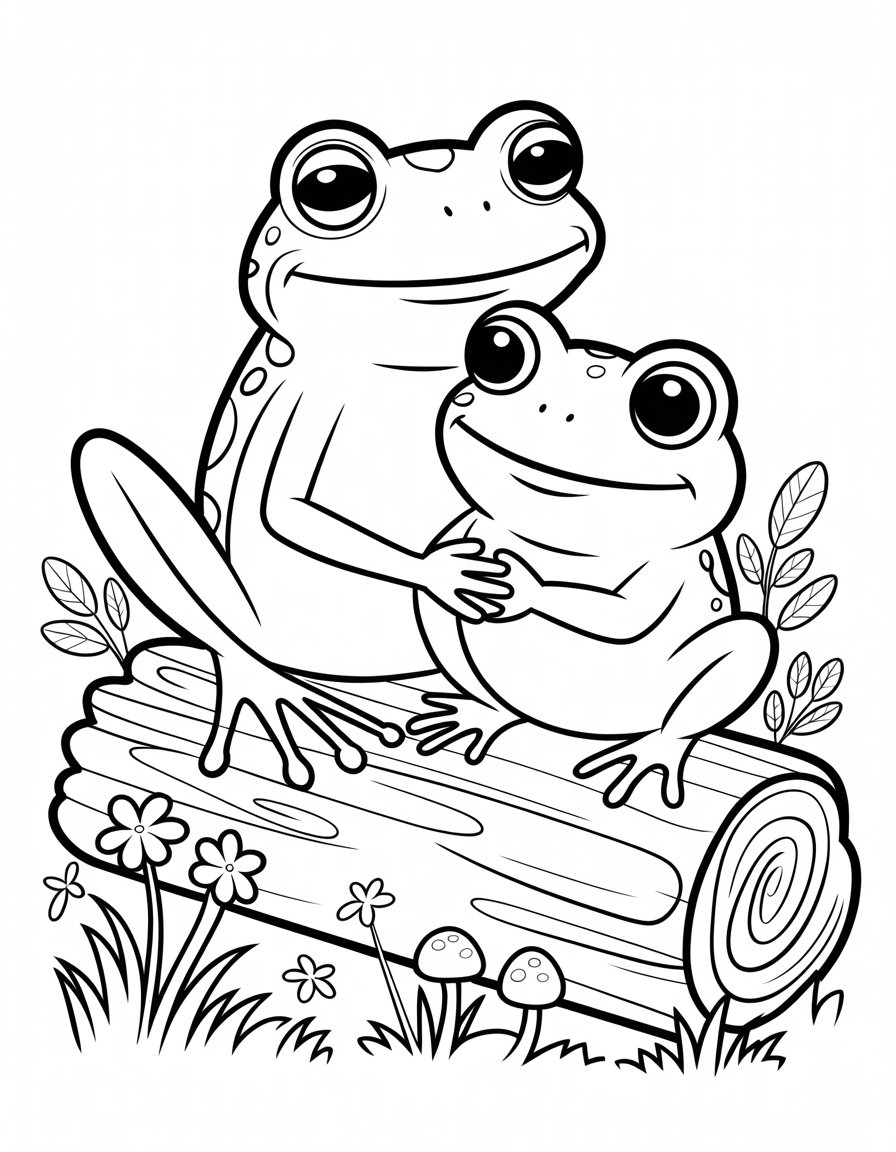 frog and toad coloring page