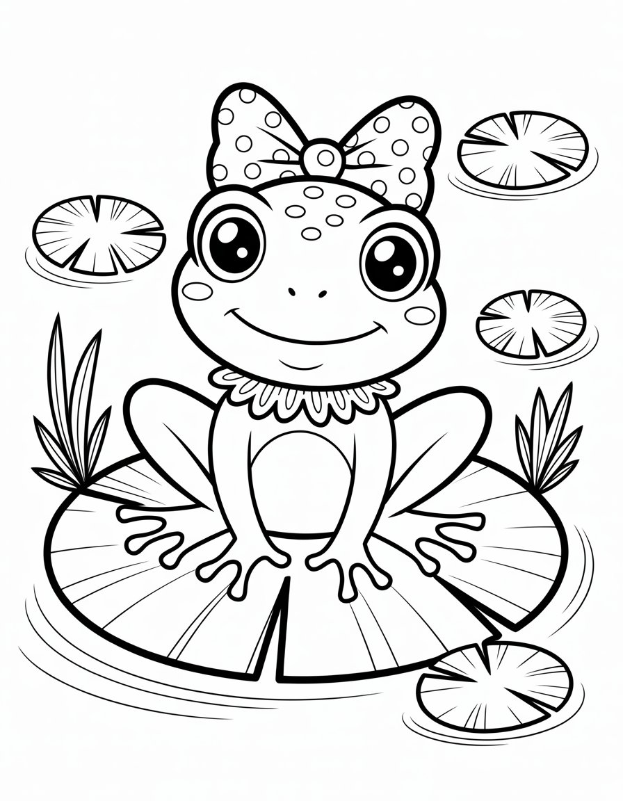 girl frog coloring page