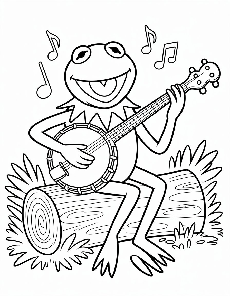 kermit the frog coloring page