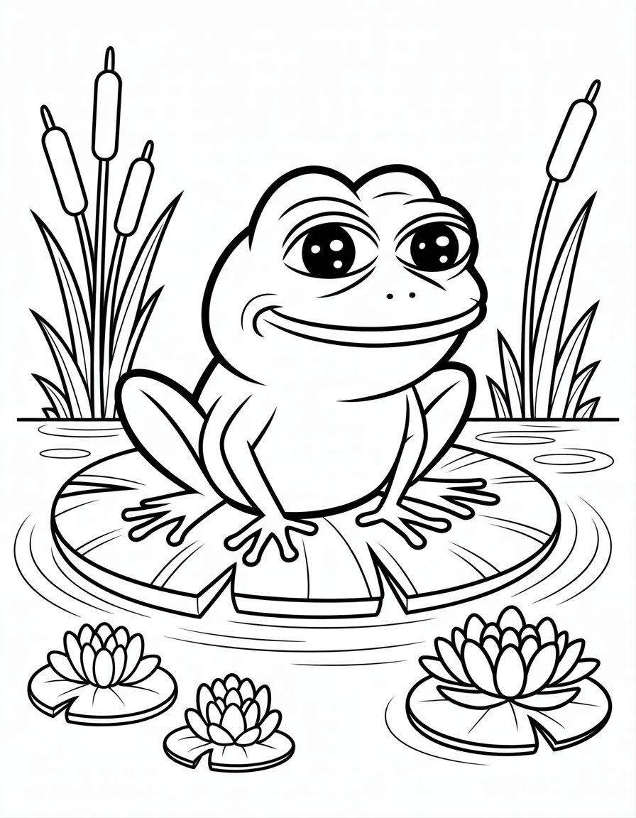 pepe the frog coloring page