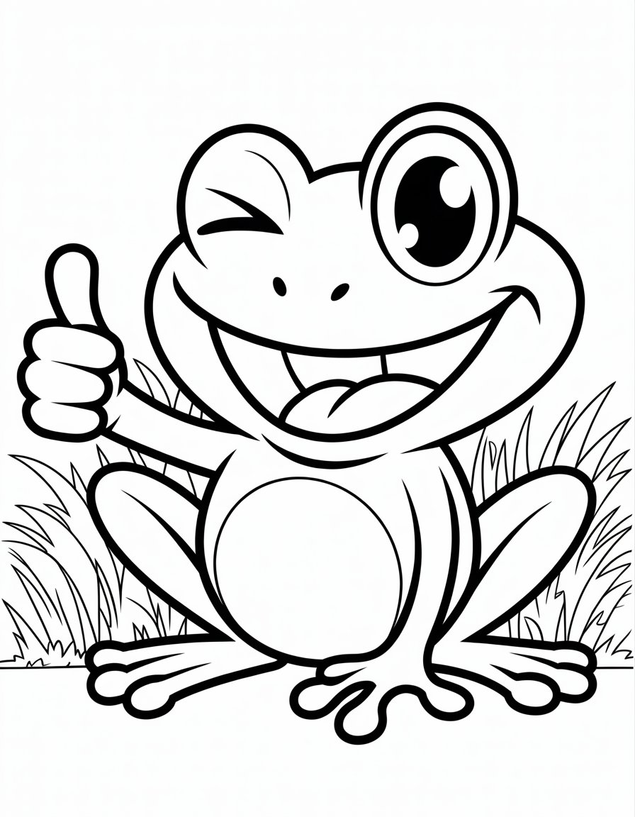 unspeakable frog logo coloring page