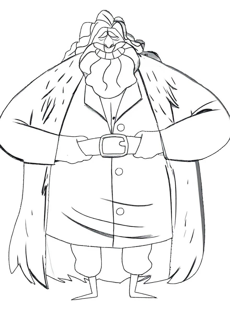 Hagrid standing tall coloring page