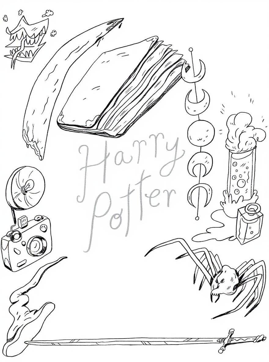 Harry Potter and the Chamber of Secrets coloring page