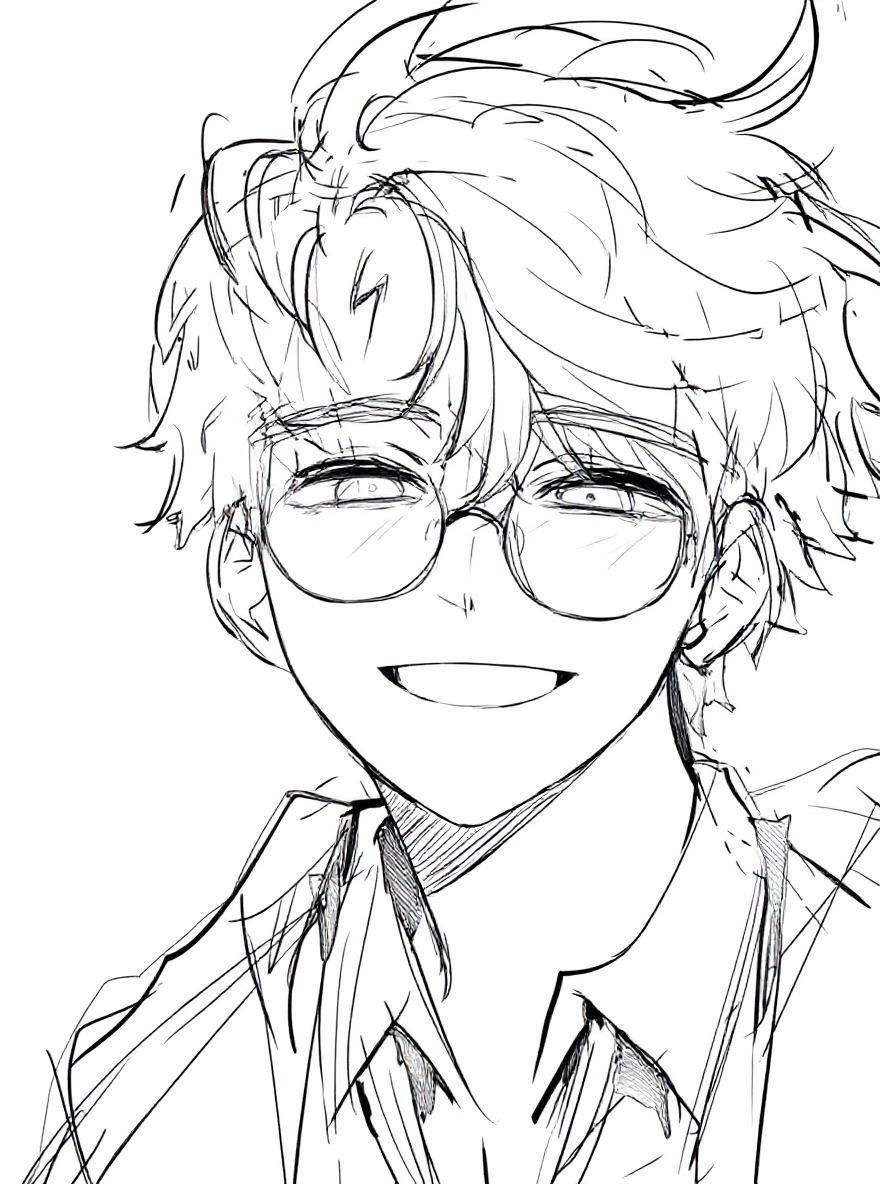 Harry Potter smiling coloring page