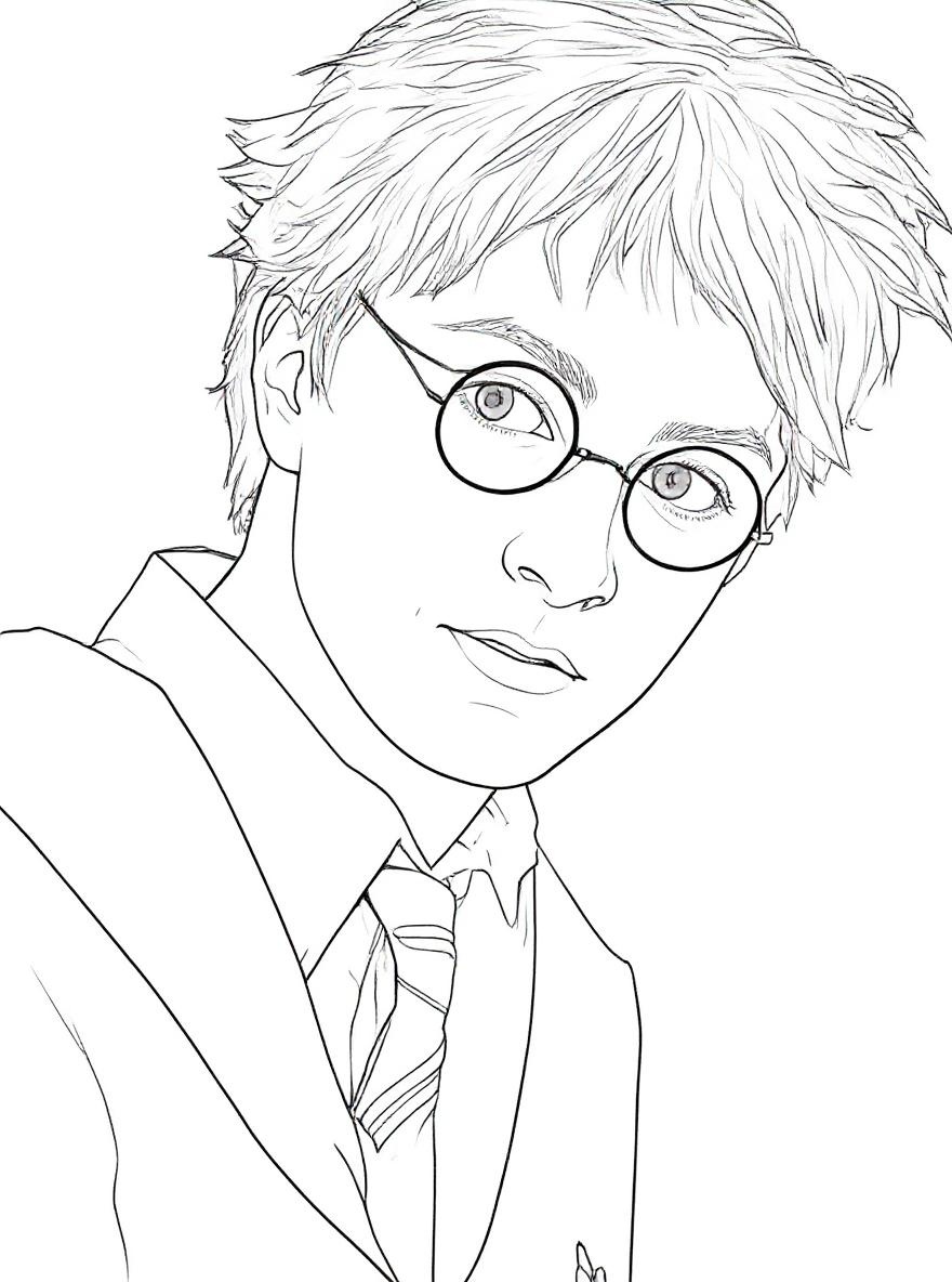 Young Harry Potter coloring page