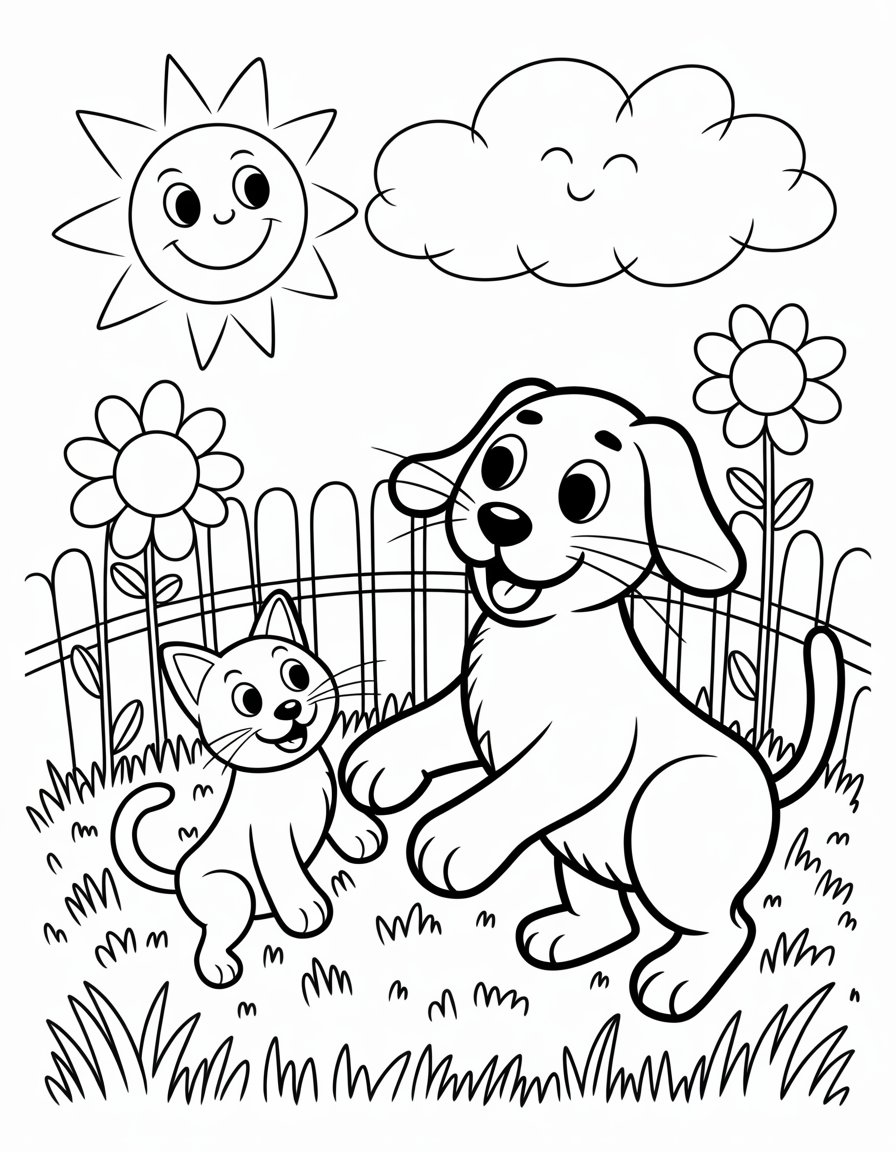 free coloring page kindergarten