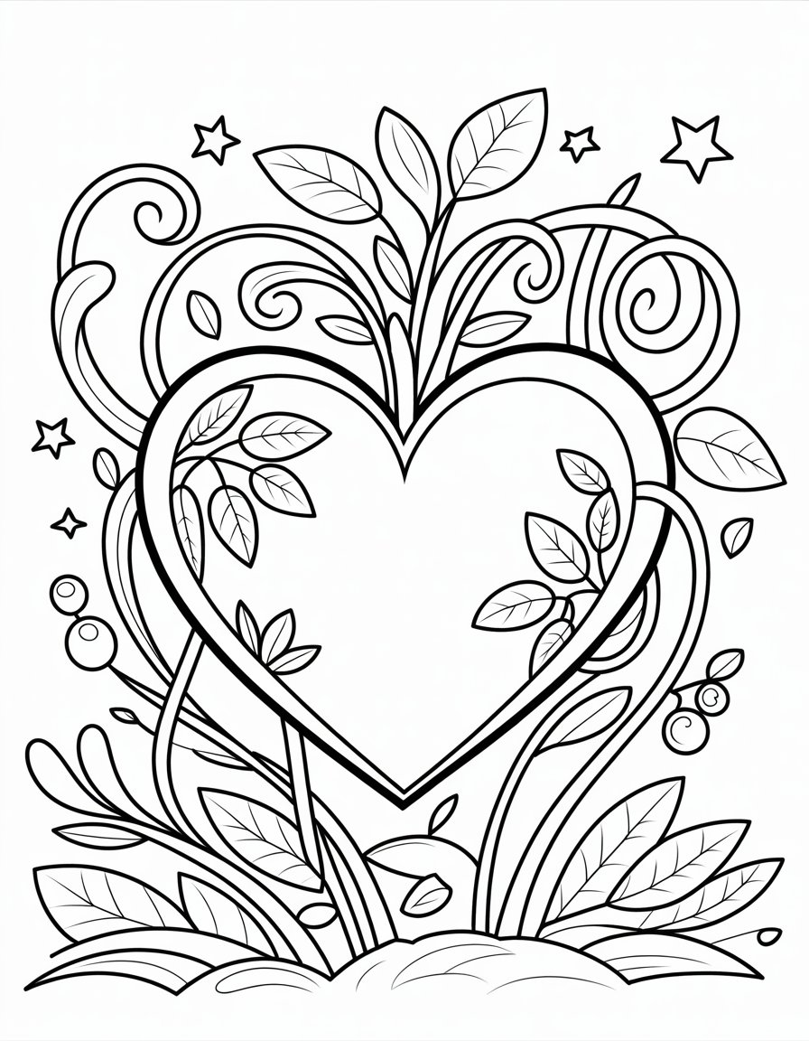 Heart Coloring Pages