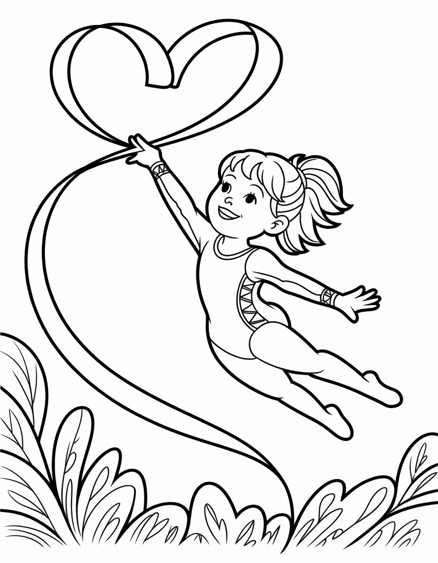 i love gymnastics coloring page
