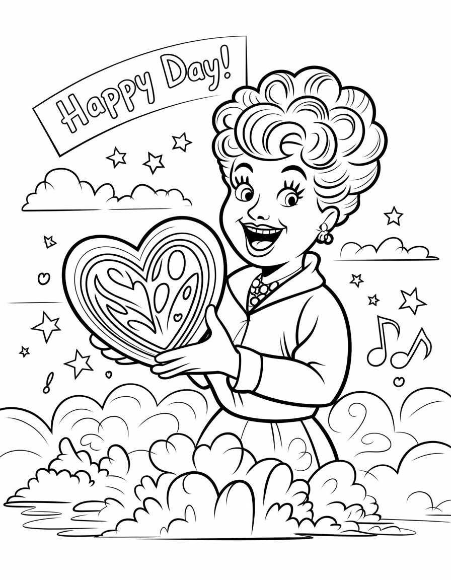 i love lucy coloring page