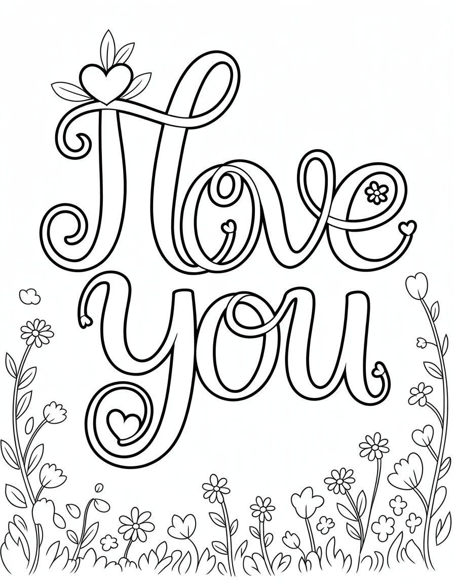 i love you coloring page for boyfriend