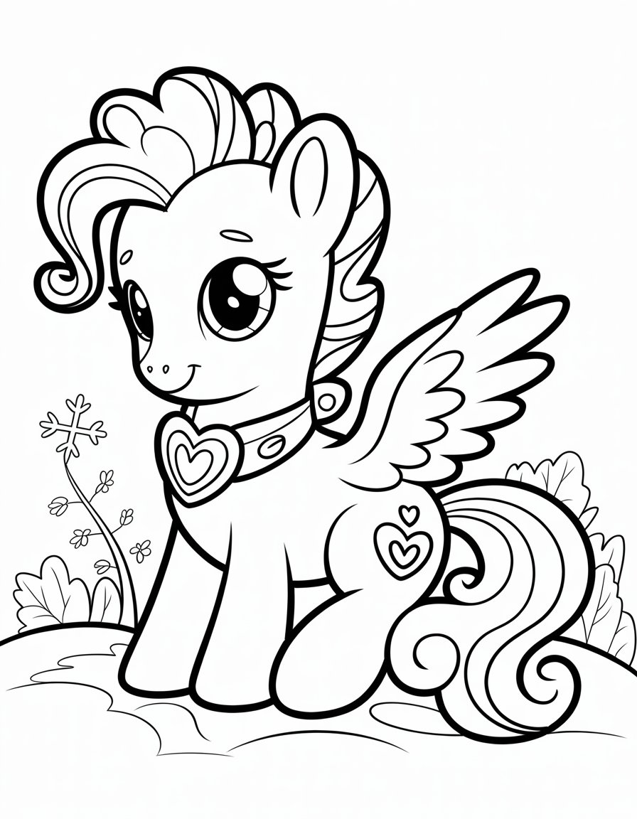 my little pony baby flurry heart coloring page
