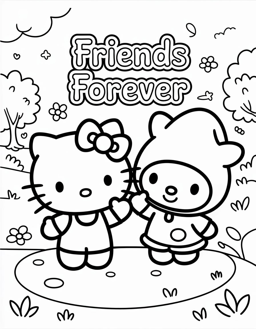 Hello Kitty Coloring Pages
