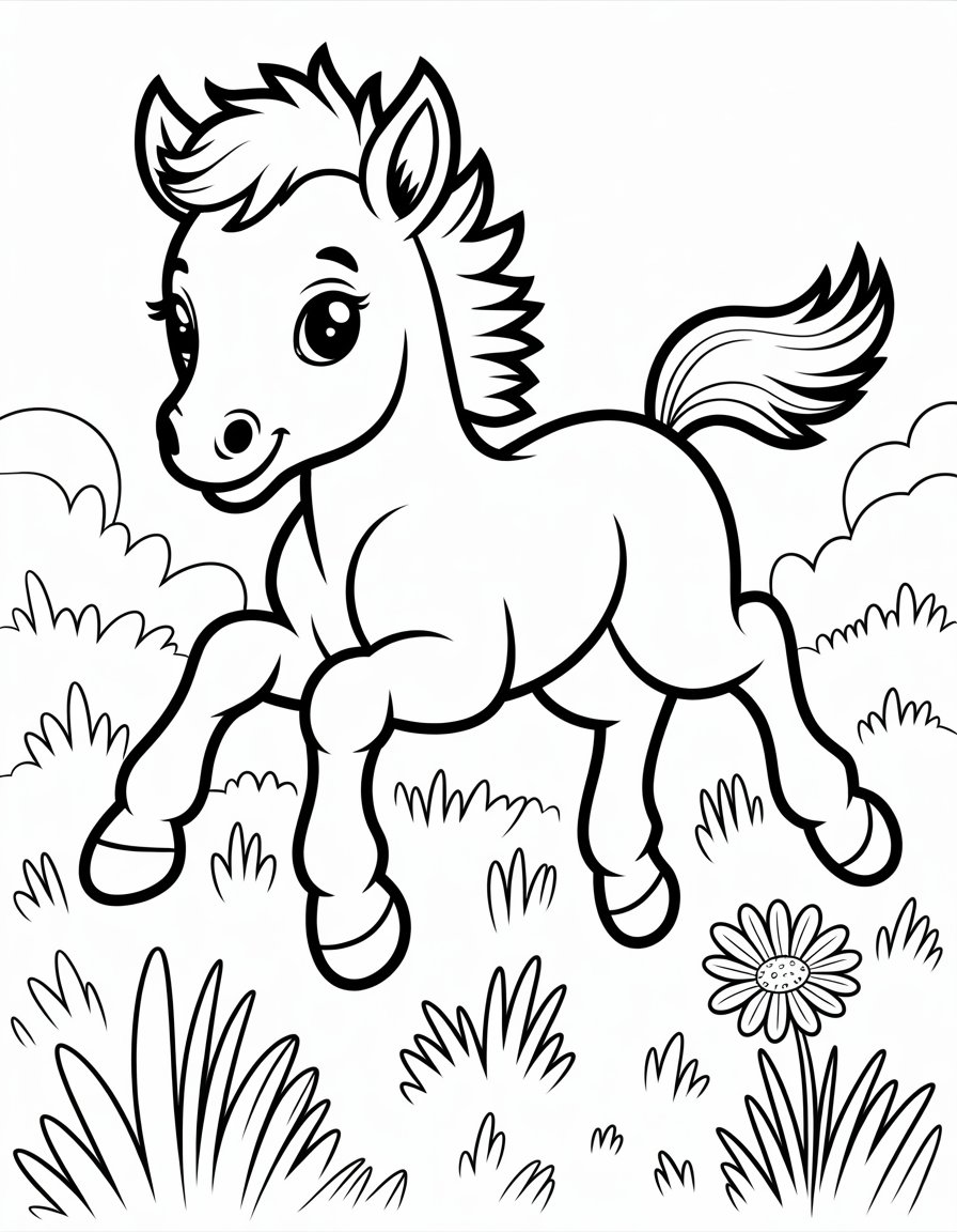 baby horse coloring page