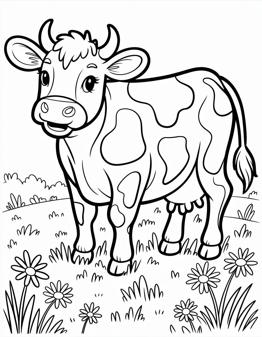 cow coloring page