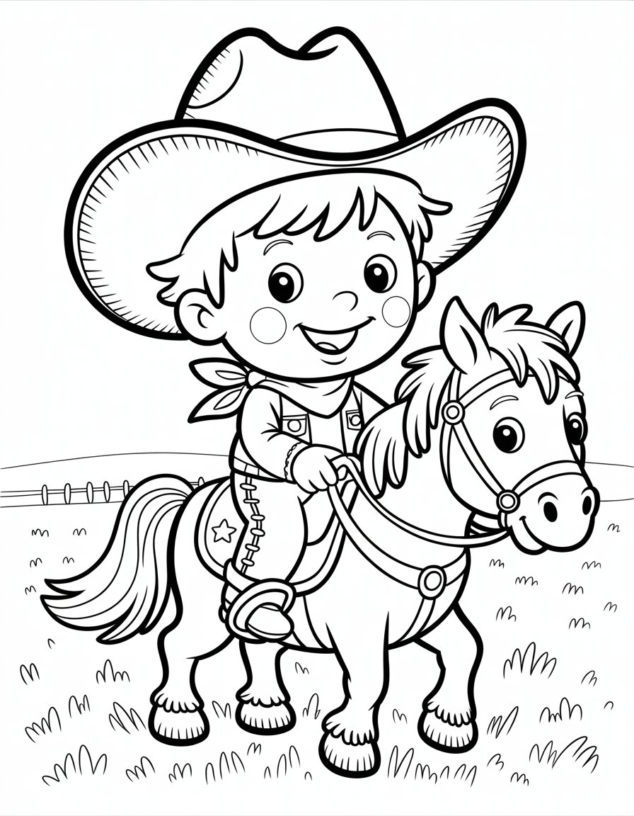cowboy riding horse