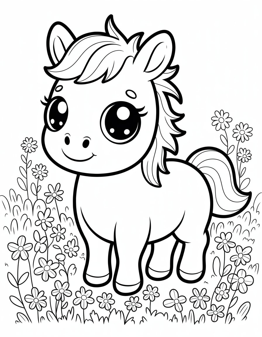 cute kawaii horse