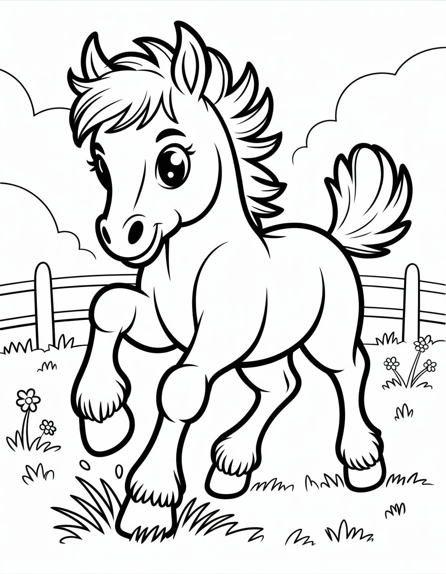 horse hoofing ground