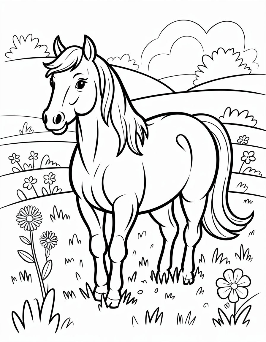 horse in pasture