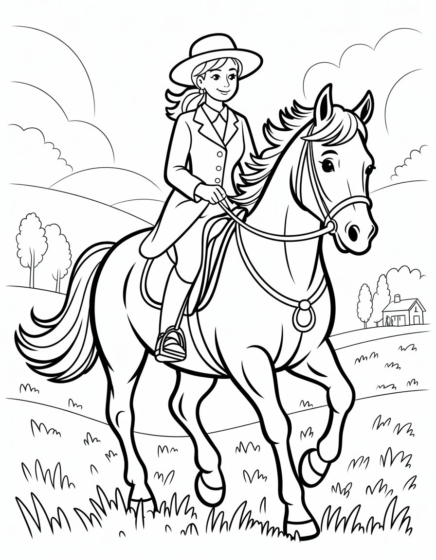 lady riding horse