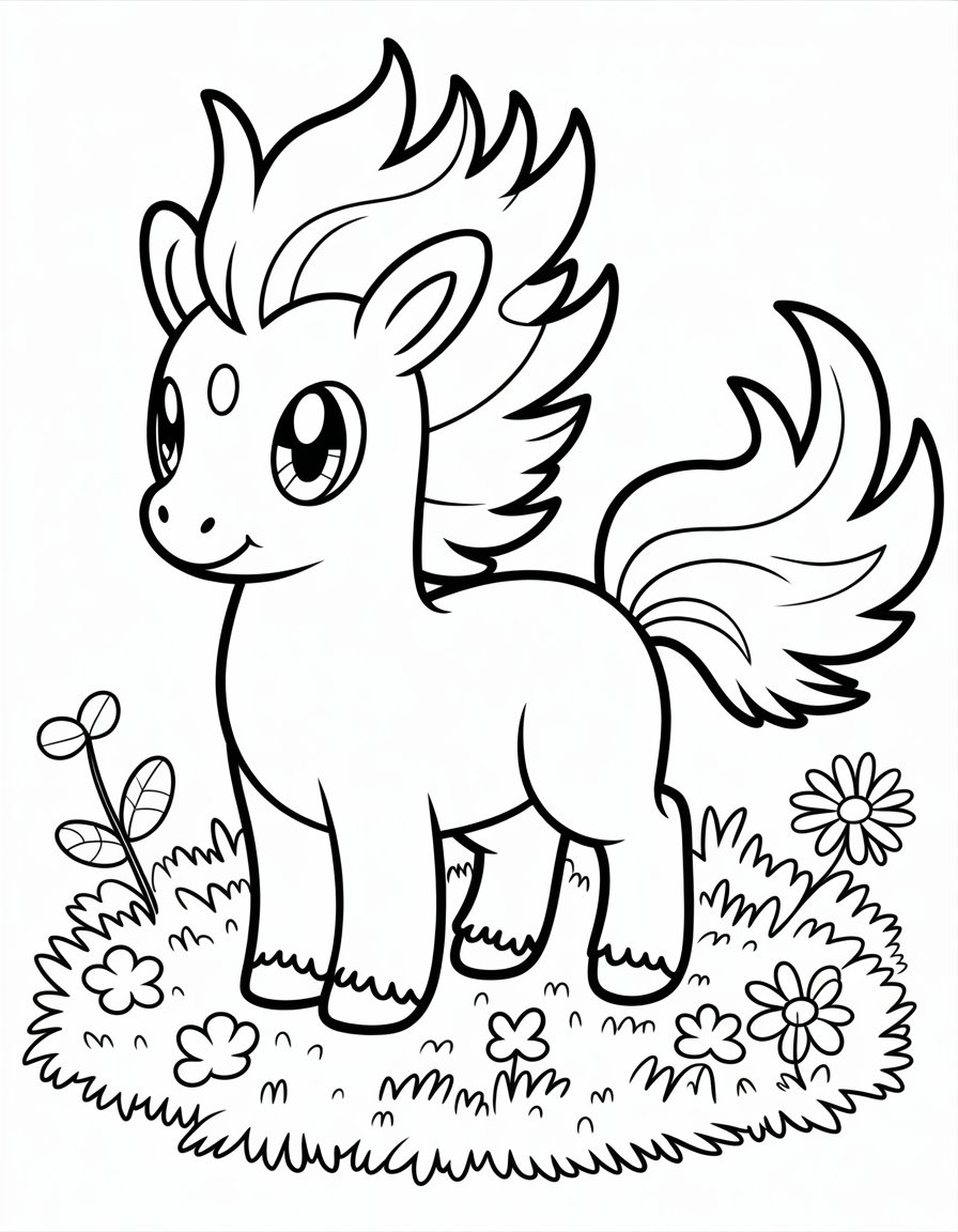 pokemon ponyta coloring page