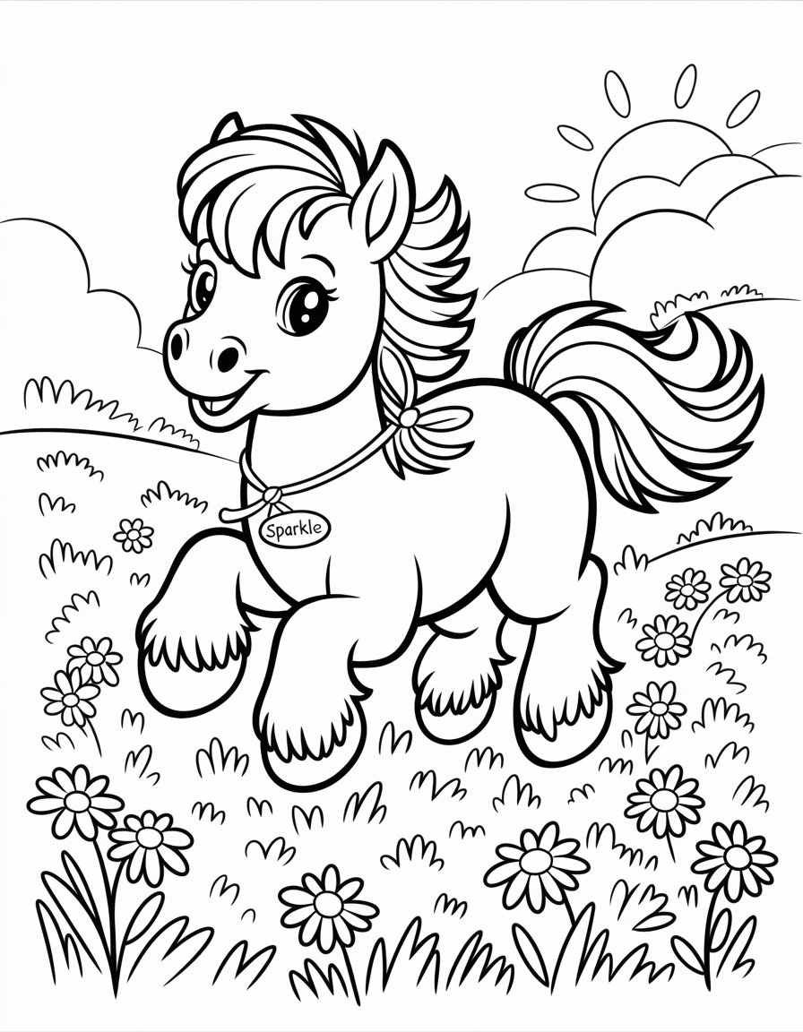 pony coloring page