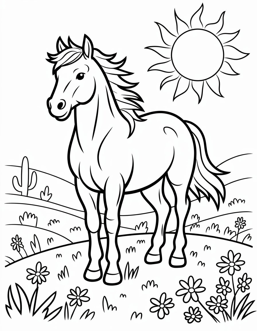 wild horse in sun