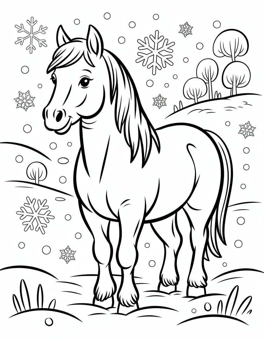 winter horse