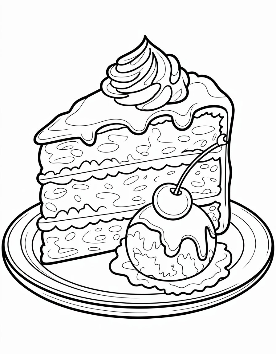 cake and ice cream