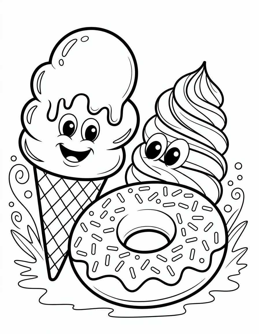 ice cream and donuts