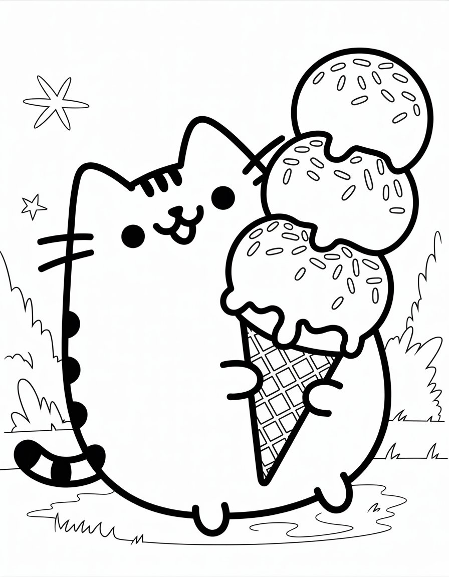 ice cream pusheen