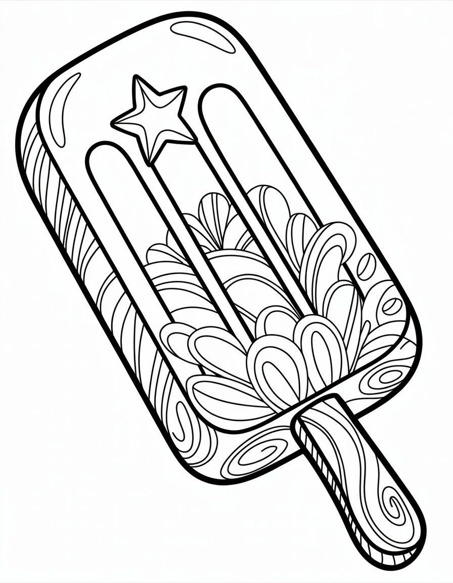 ice pop coloring page
