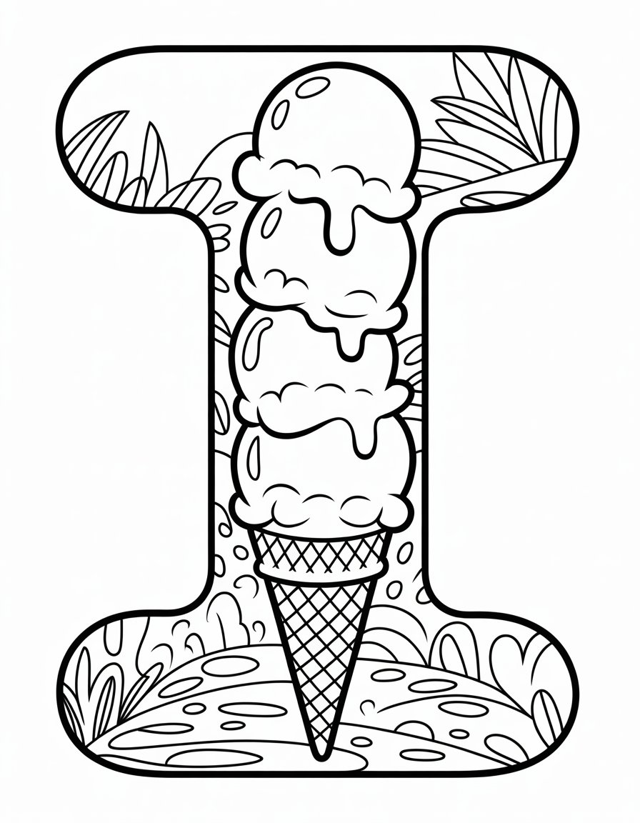 letter i ice cream