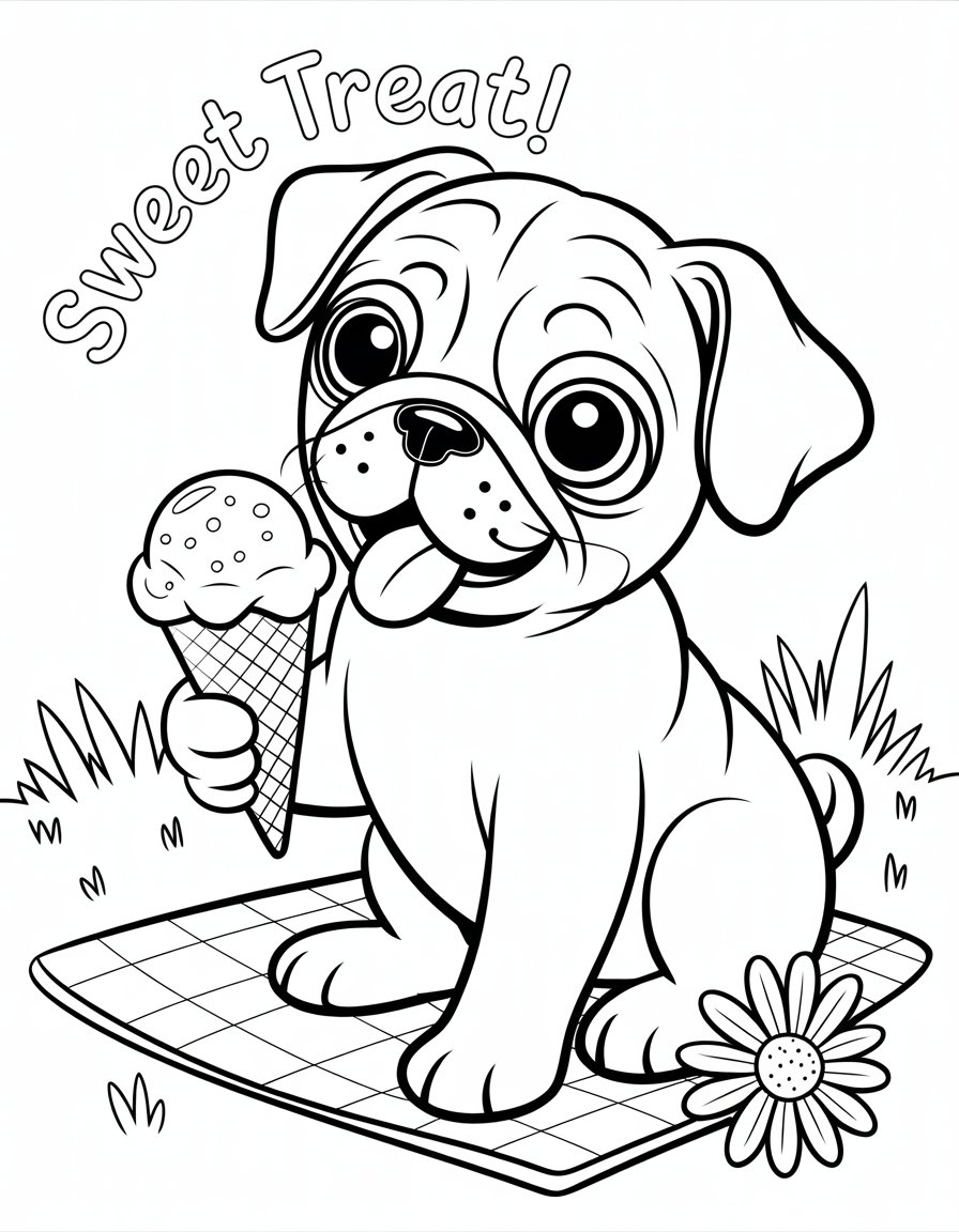 puppy with ice cream