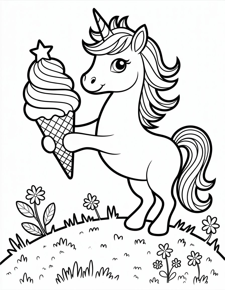 unicorn and ice cream