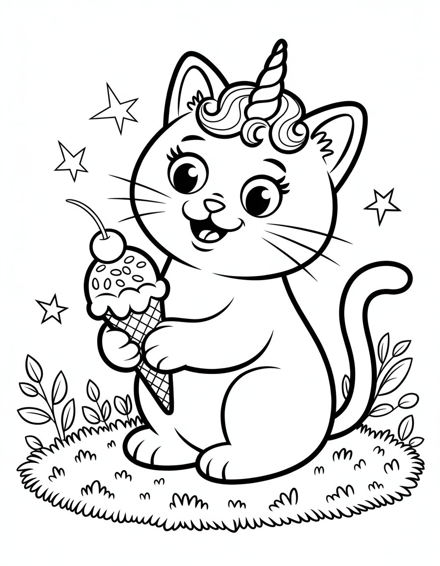 unicorn cat ice cream