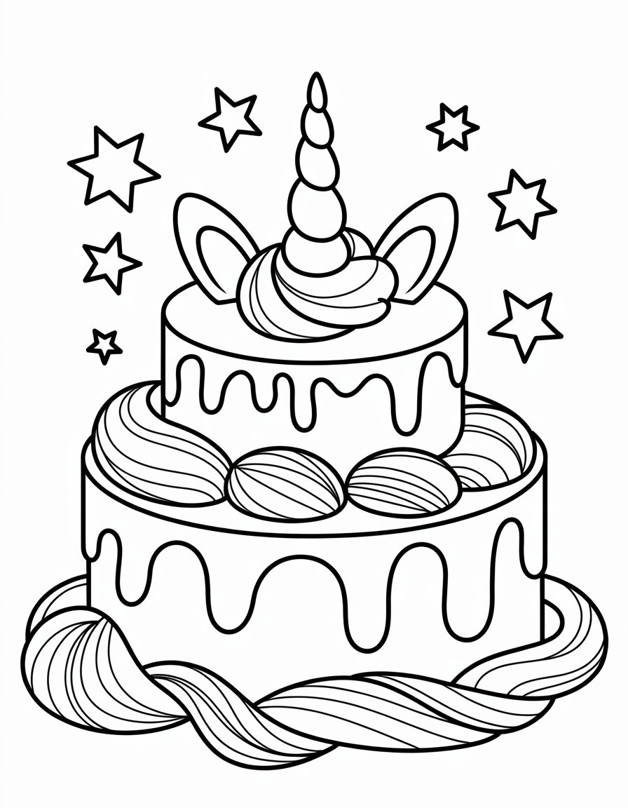 unicorn ice cream cake