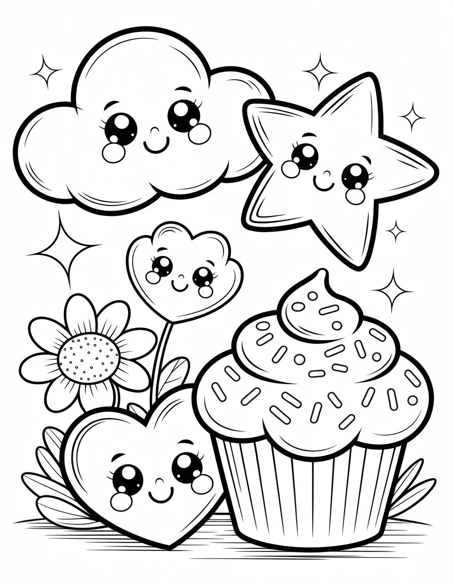 Kawaii Coloring Pages