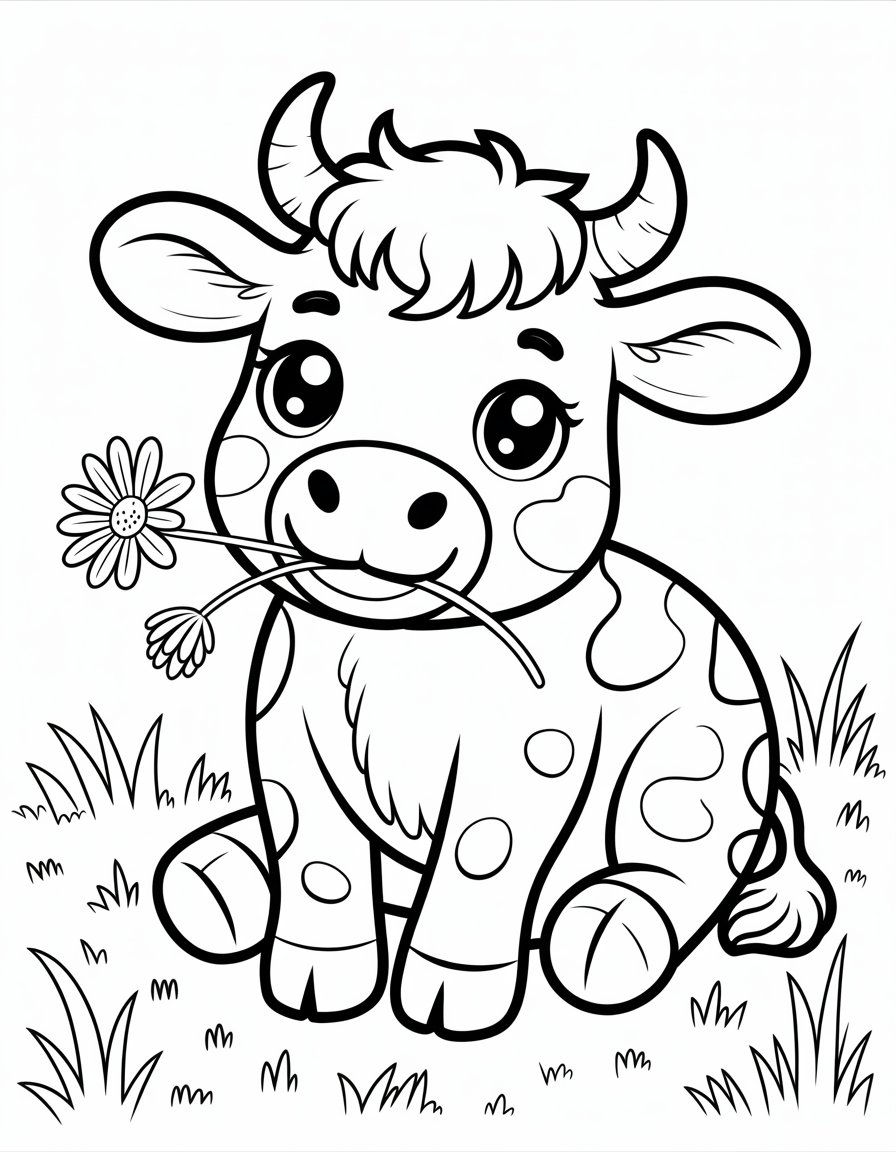kawaii cute cow