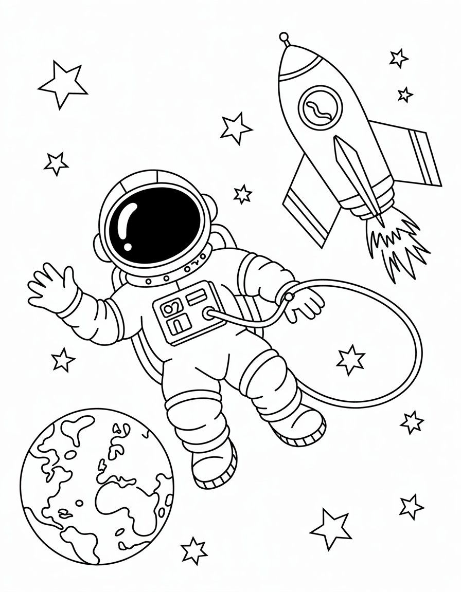 Astronaut's Spacewalk Adventure