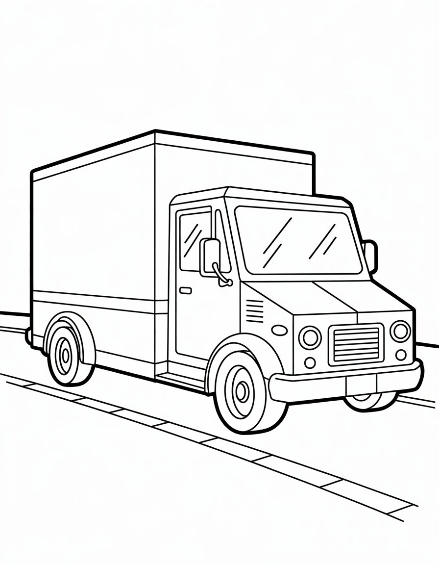 Busy Delivery Truck