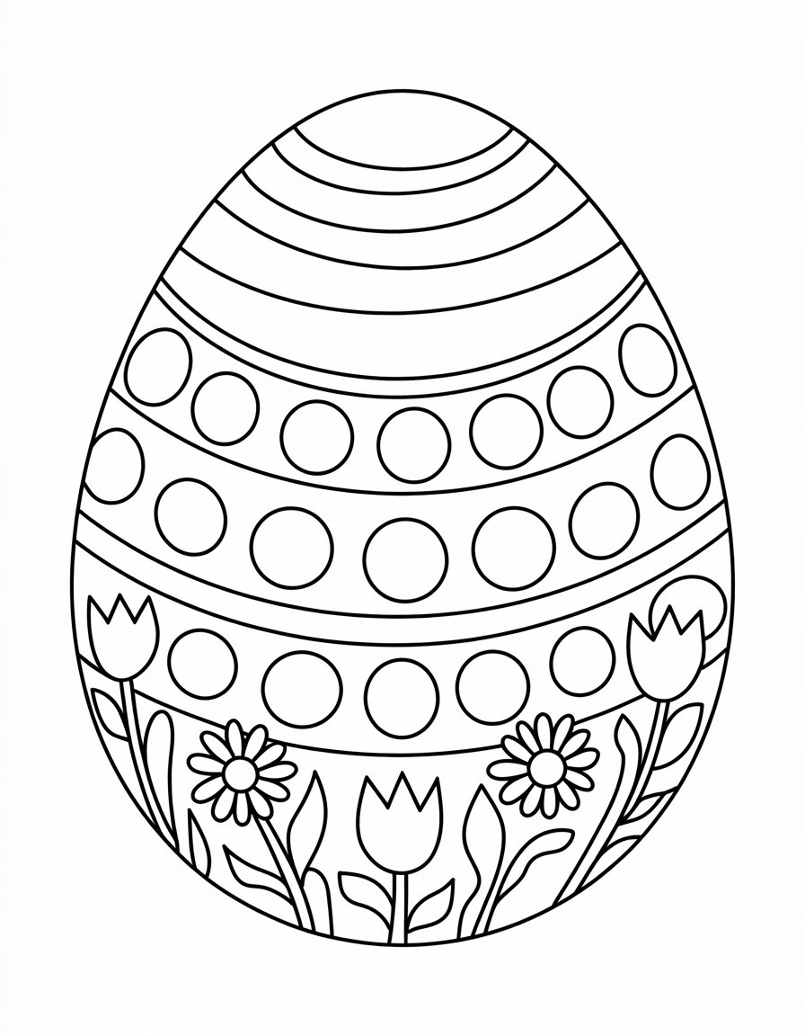 Fancy Patterned Easter Egg