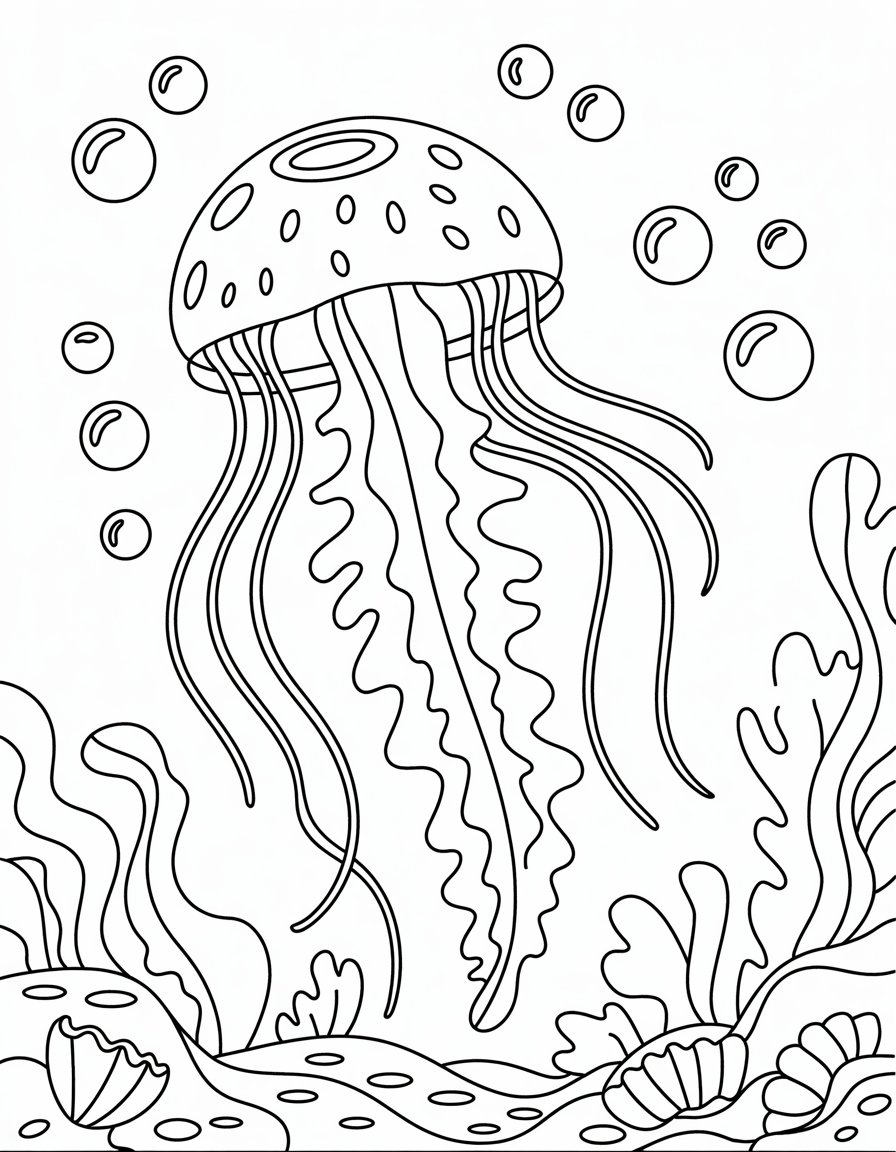 Floating Graceful Jellyfish